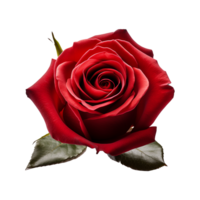 Fresh red rose isolated on transparent background png