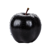 Black apple isolated on transparent background png