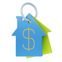 3D Illustration Real Estate price tag png