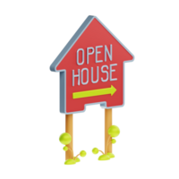 3D Illustration Real Estate open house png