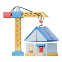 3D Illustration Real Estate construction png