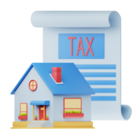 3D Illustration Real Estate property tax png