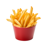 French fries package isolated on transparent background png