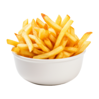 français frites paquet isolé sur transparent Contexte png