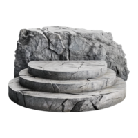 Stone podium isolated on transparent background png