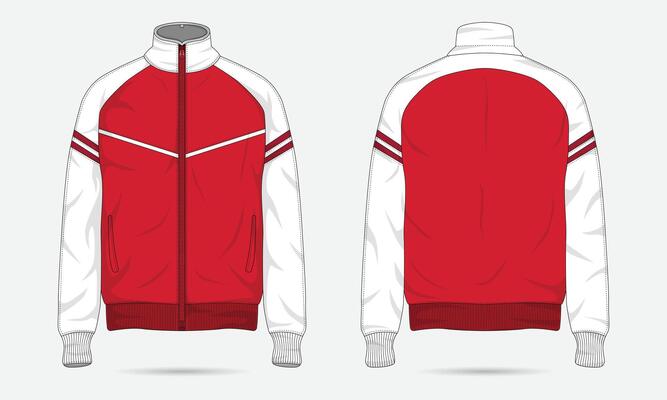 Red and white sports jacket sale