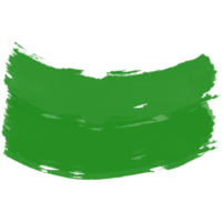 Green paint brush stroke with transparent background png