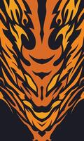 Abstract stripes background. Tiger skin motif design vector