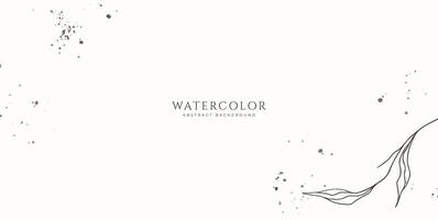 Abstract horizontal watercolor background. Neutral light brown white colored empty space background illustration vector