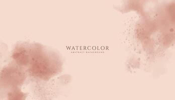 Abstract horizontal watercolor background. Neutral light colored empty space background illustration vector