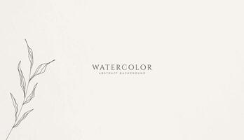 Abstract horizontal watercolor background. Neutral light colored empty space background illustration vector