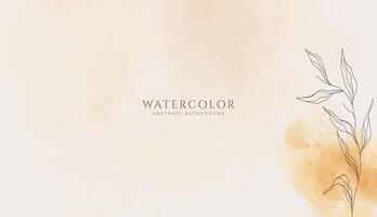 Abstract horizontal watercolor background. Neutral light colored empty space background illustration vector