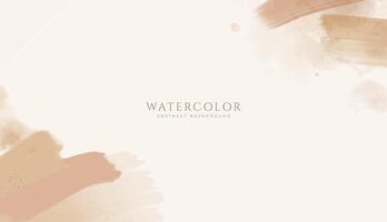 Abstract horizontal watercolor background. Neutral light colored empty space background illustration vector