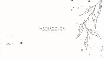 Abstract horizontal watercolor background. Neutral light brown white colored empty space background illustration vector