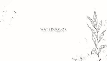 Abstract horizontal watercolor background. Neutral light brown white colored empty space background illustration vector