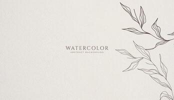 Abstract horizontal watercolor background. Neutral light colored empty space background illustration vector