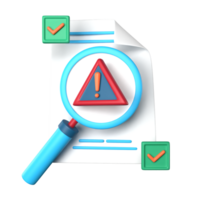 3D illustration health icon risk evaluation png