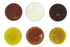Sauce set isolated on white background photo