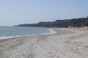 playa en un soleado día. foto