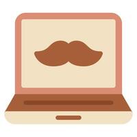 Laptop Dad Icon for web, app, infographic, etc vector
