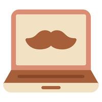 Laptop Dad Icon for web, app, infographic, etc vector