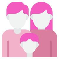 familia icono para web, aplicación, infografía, etc vector