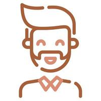 barba icono para web, aplicación, infografía, etc vector