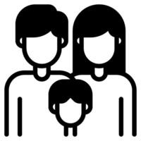 familia icono para web, aplicación, infografía, etc vector