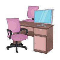 illustration of desk vector