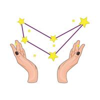 illustration of capricorn constellation vector