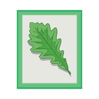 illustration of leaf in frame vector