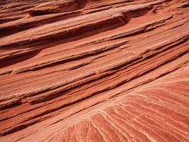 Background natural canyon with steep red cliffs photo