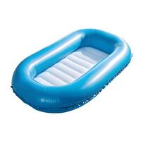 Blue inflatable boat on a white background photo