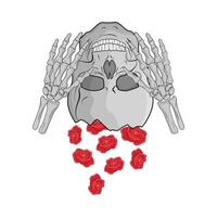 illustration of skull vector