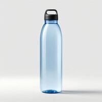 realista deporte transparente agua botella aislado en blanco antecedentes foto