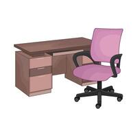 illustration of desk vector