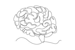 One continuous line drawing of anatomy of human concept. Doodle illustration in simple linear style. vector