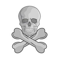 illustration of skull and crossbones vector