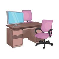 illustration of desk vector