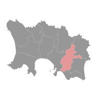 St Saviour parishes map, administrative division of Jersey. illustration. vector