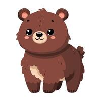 Cute happy bear vector