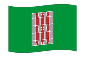 Waving flag of Umbria region, administrative division of Italy. illustration. vector