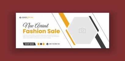 fashion sale social media cover banner design template. fashion sale cover photo design. fashion sale web banner vector