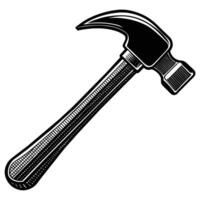 Hammers illustration, claw hammer logo, carpenter symbol vector