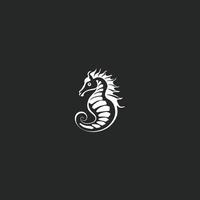 logo on which an abstract image of a seahorse. vector