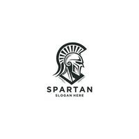 Spartan warrior symbol, coat of arms. Spartan military helmet logo, Spartan Greek gladiator helmet logo icon illustration. vector
