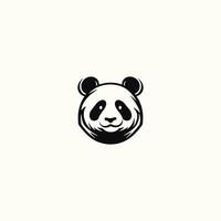 panda retrato, panda cabeza mascota logo ilustración, panda personaje. vector