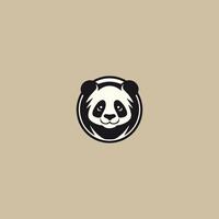 panda retrato, panda cabeza mascota logo ilustración, panda personaje. vector