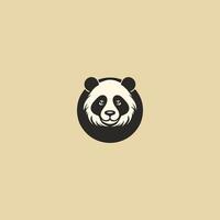 Panda portrait, Panda head mascot logo illustration, Panda character. vector