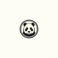 panda retrato, panda cabeza mascota logo ilustración, panda personaje. vector